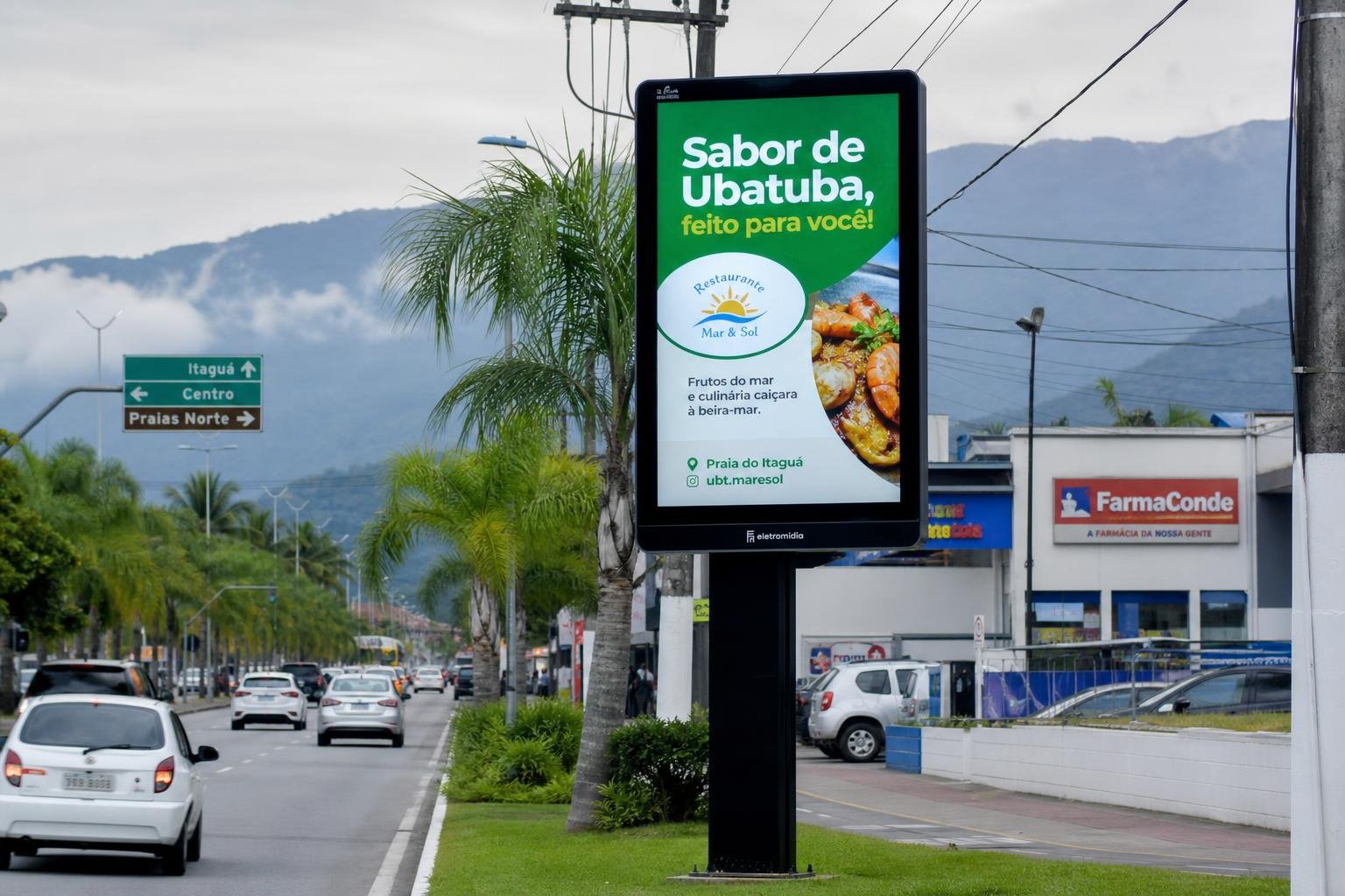 AÇÃO DE MÍDIA OOH EM UBATUBA: FORTALECENDO NEGÓCIOS LOCAIS COM PAINÉIS DIGITAIS