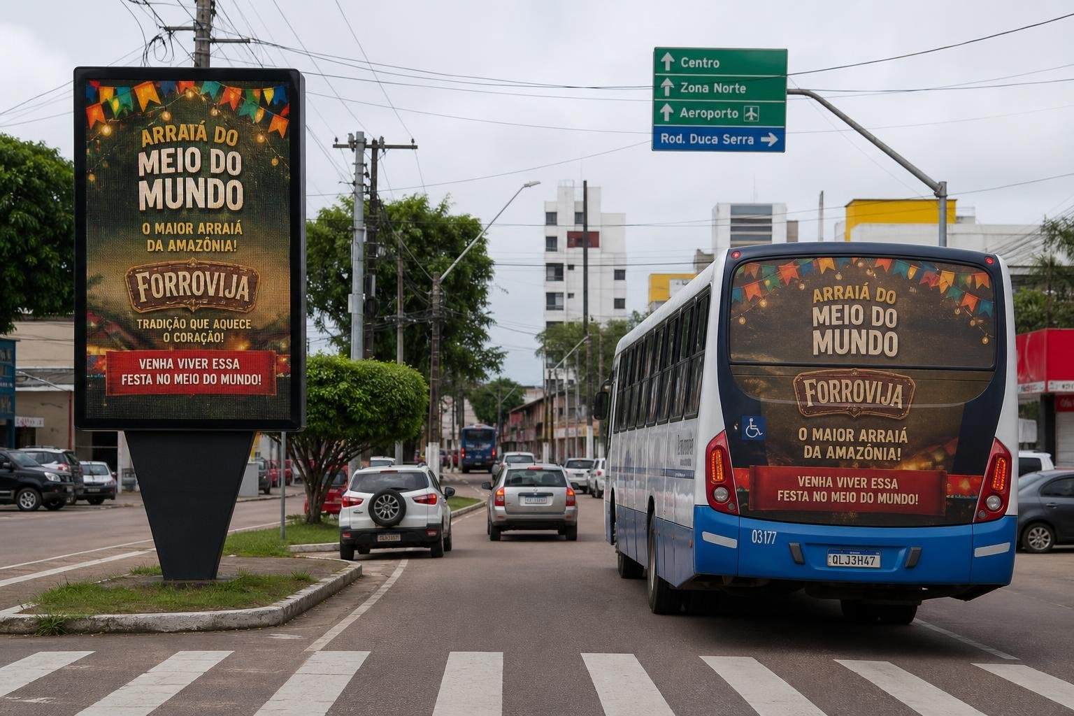 ARRAIÁ DO MEIO DO MUNDO E FORROVIJA: POTENCIAL DAS CAMPANHAS COM BUSDOOR E PAÍNEIS DIGITAIS EM MACAPÁ