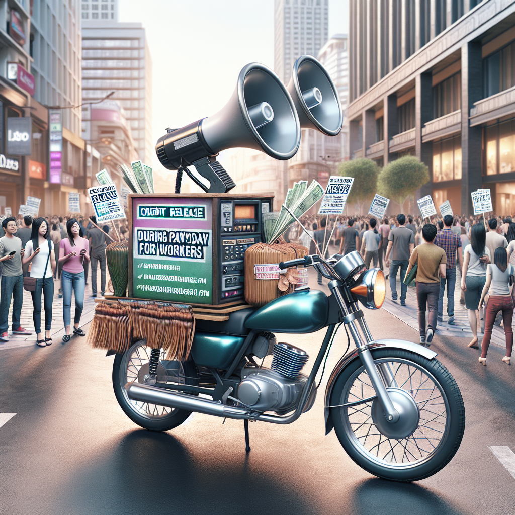 CAMPANHA DE MOTO DE SOM PARA ANÚNCIOS DE LIBERAÇÃO DE CRÉDITO DURANTE DIAS DE PAGAMENTO DE SERVIDORES