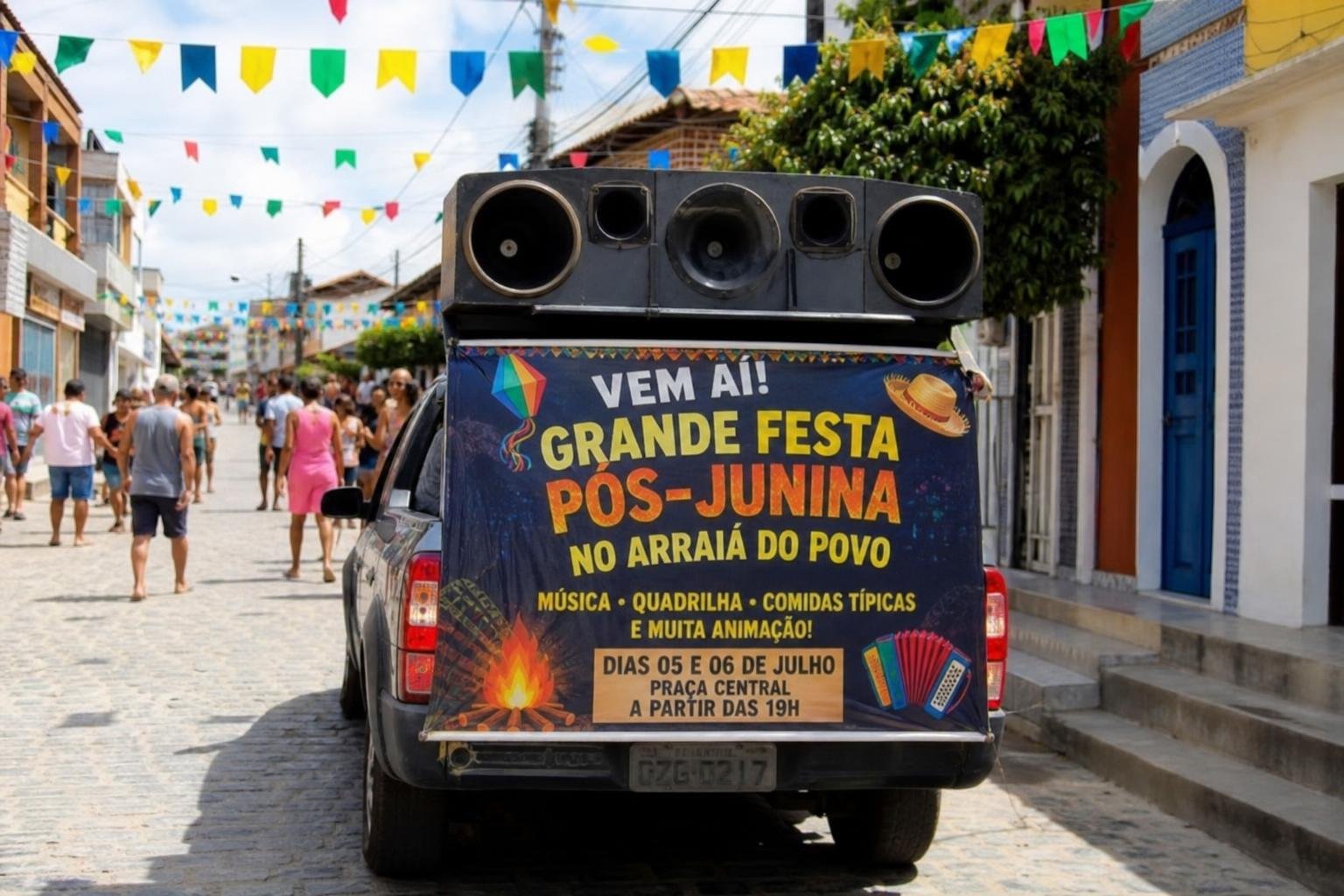 CAMPANHAS DE CARRO DE SOM PARA DIVULGAÇÃO DE FESTAS REGIONAIS PÓS-JUNINAS NO NORDESTE