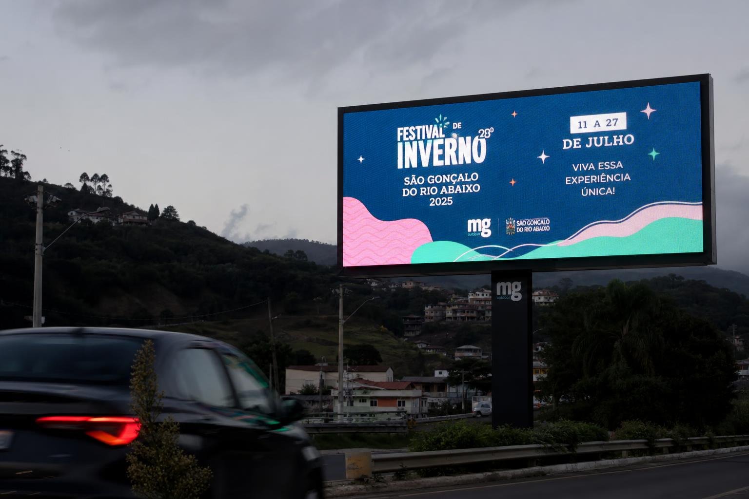 COMO A MG OUTDOOR IMPULSIONA CAMPANHAS EM PAINÉIS DE LED DURANTE O FESTIVAL DE INVERNO EM SÃO GONÇALO DO RIO ABAIXO