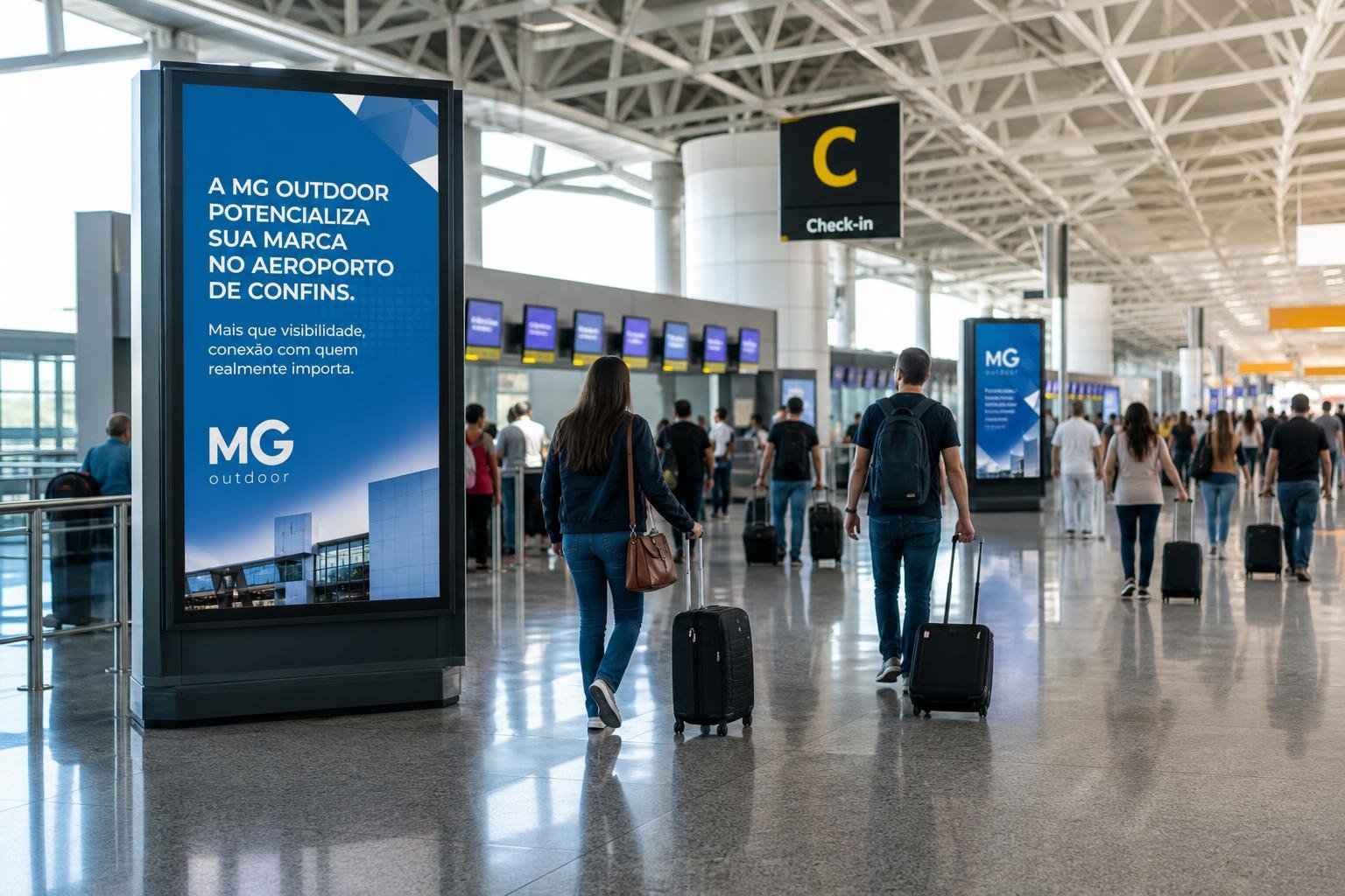 COMO A MG OUTDOOR POTENCIALIZA CAMPANHAS DE MÍDIA OOH NO AEROPORTO DE CONFINS, BELO HORIZONTE