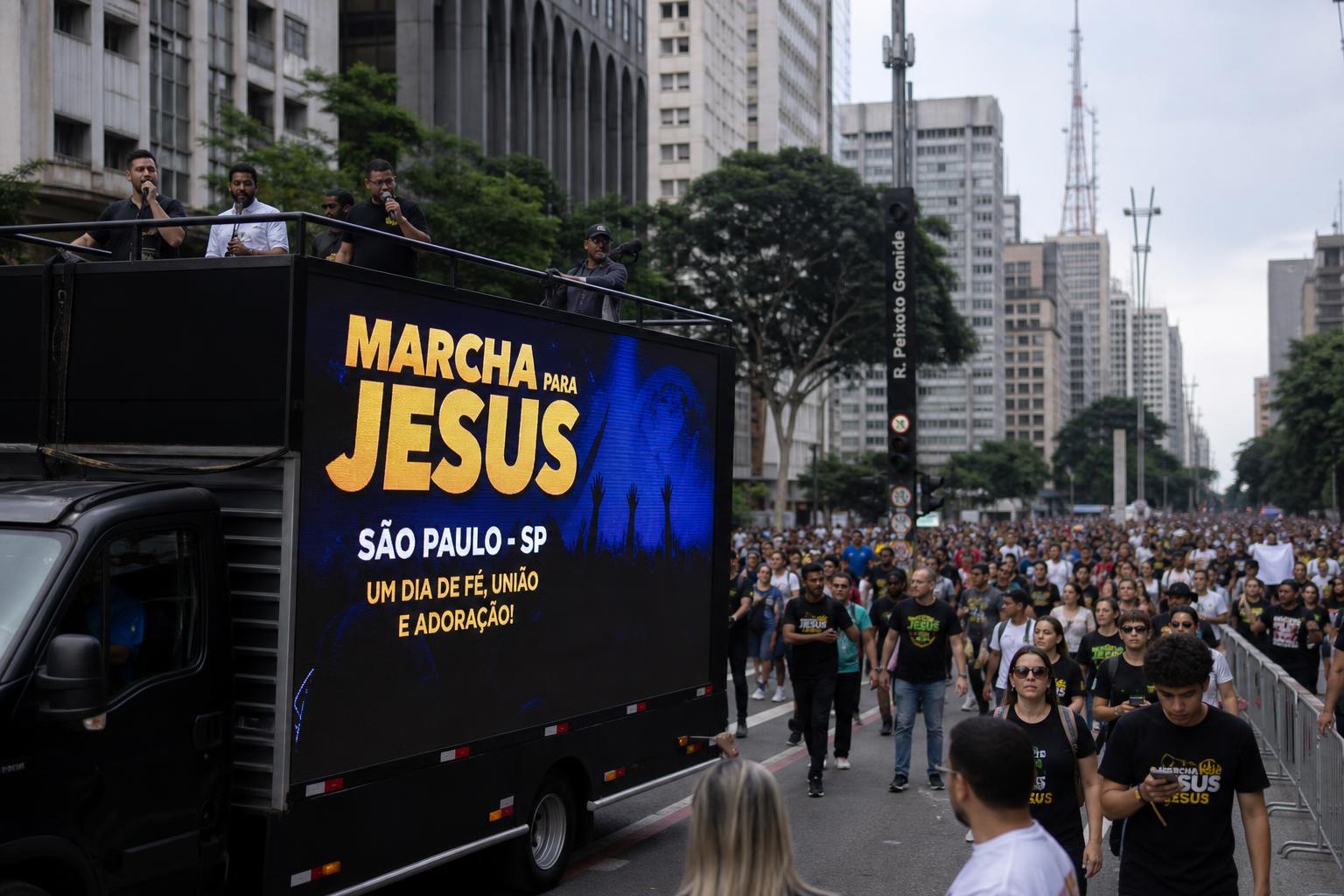 COMO A PROPAGANDA CARRO DE SOM IMPULSIONA A MARCHA PARA JESUS NO EIXO LUZ DE SÃO PAULO