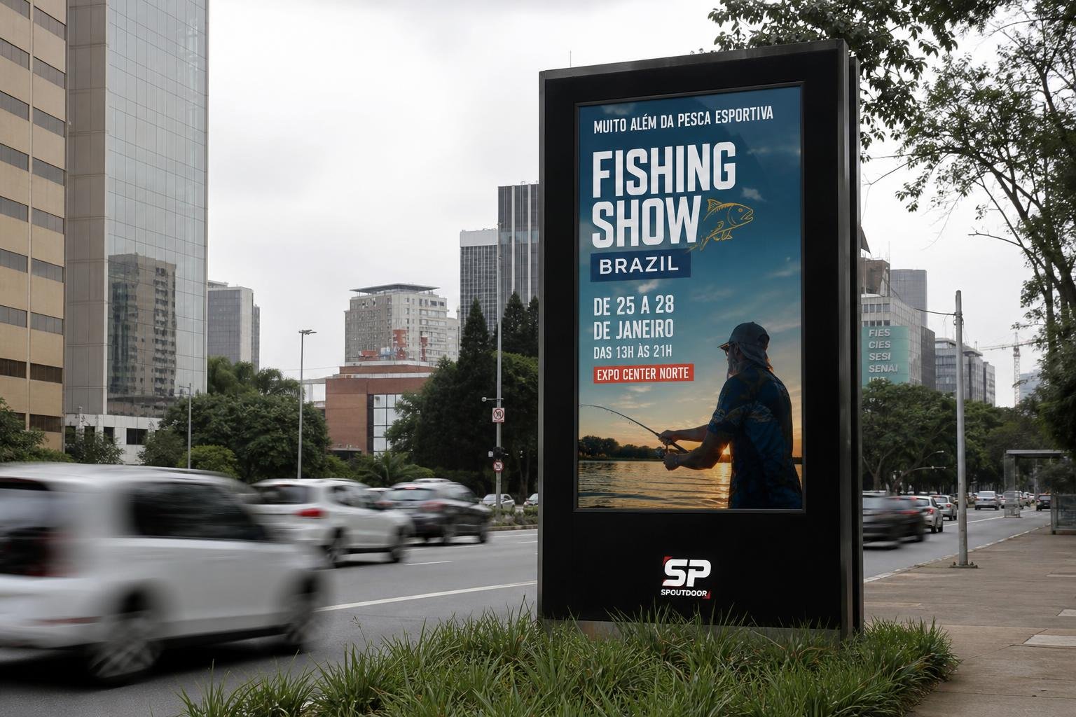 COMO A SP OUTDOOR OTIMIZA CAMPANHAS PARA O FISHING SHOW BRAZIL COM PAINÉIS DIGITAIS