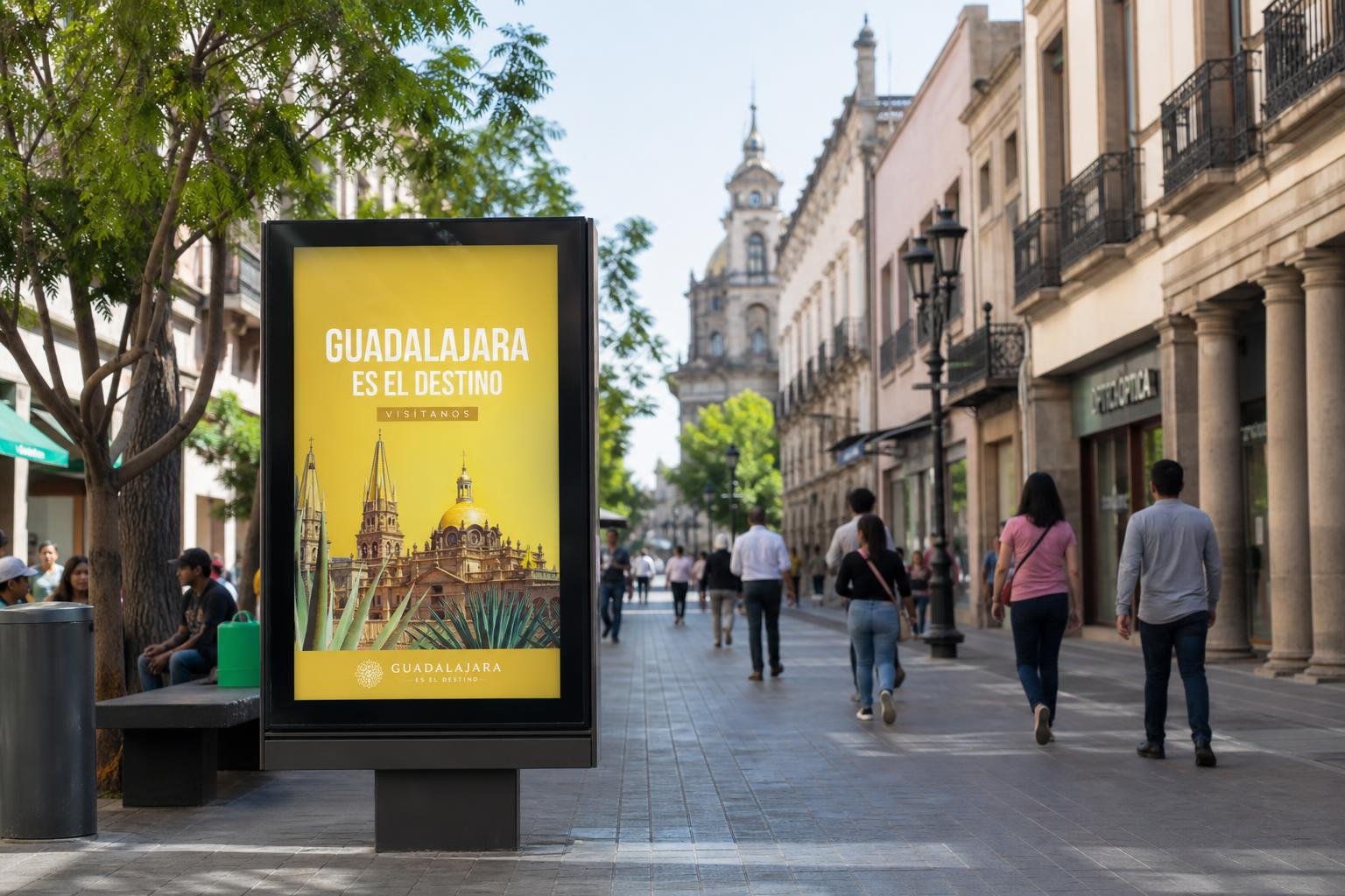 CÓMO PUBLICIDAD ESPECTACULAR TRANSFORMA EL IMPACTO DE LOS MUPIS EN ZONAS PEATONALES DE GUADALAJARA