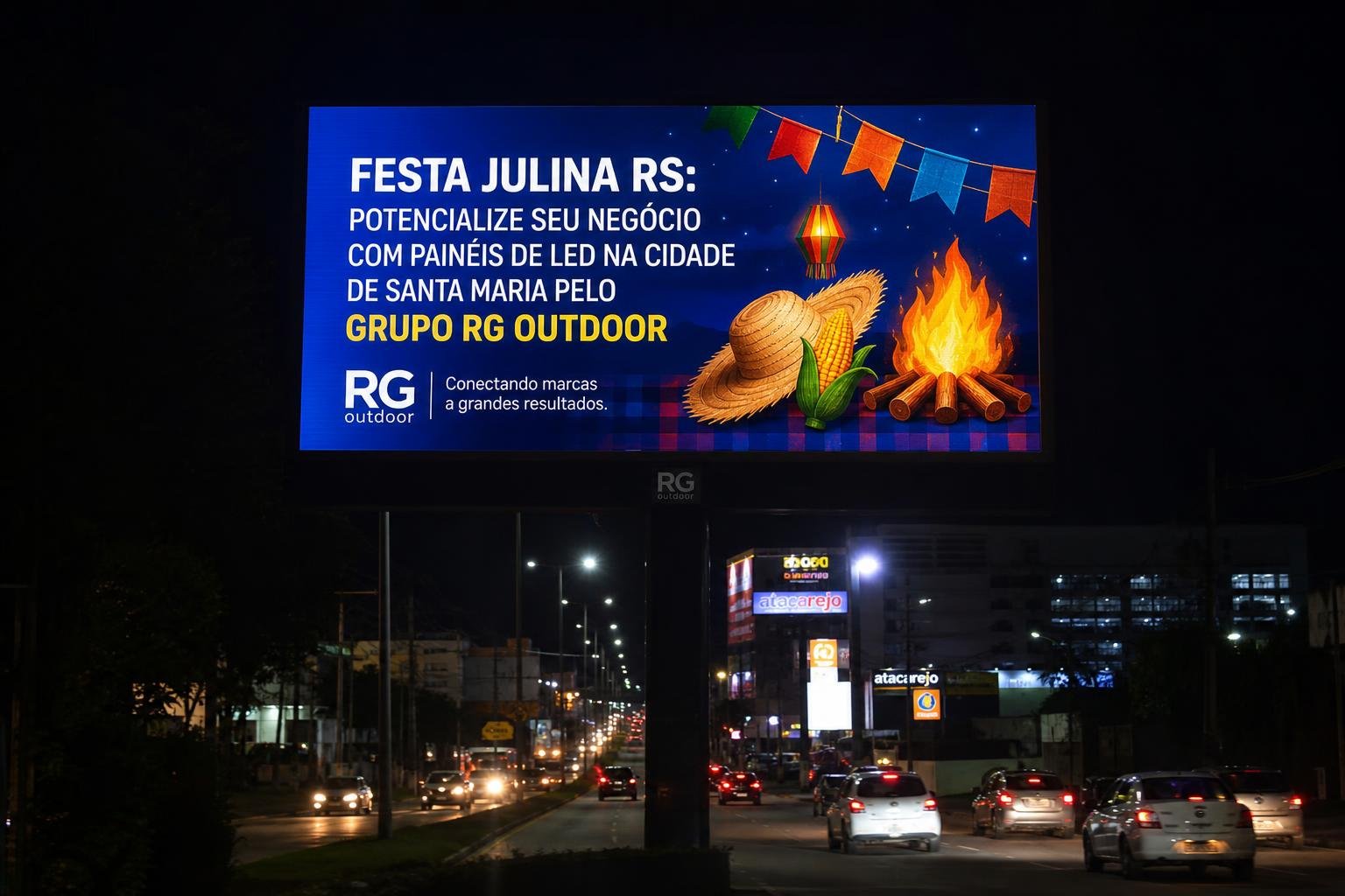 FESTA JULINA RS: POTENCIALIZE SEU NEGÓCIO COM PAINÉIS DE LED NA CIDADE DE SANTA MARIA PELO GRUPO RG OUTDOOR