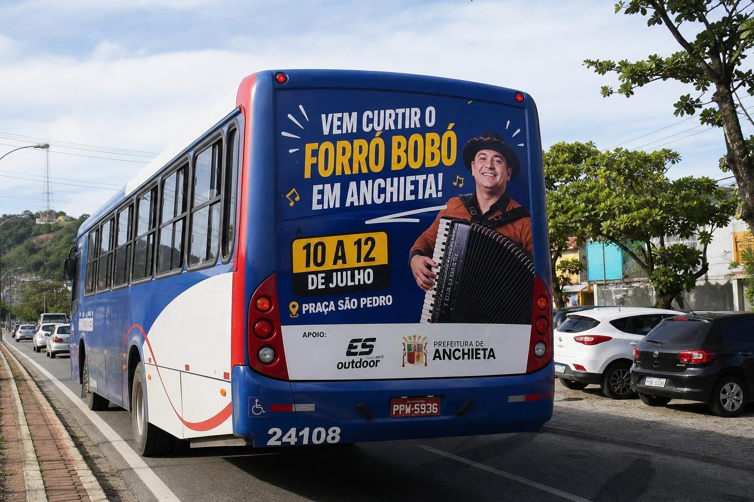 FORRÓ BOBÓ EM ANCHIETA: COMO OS BUSDOORS DA ES OUTDOOR AUMENTAM A VISIBILIDADE DE MARCAS LOCAIS