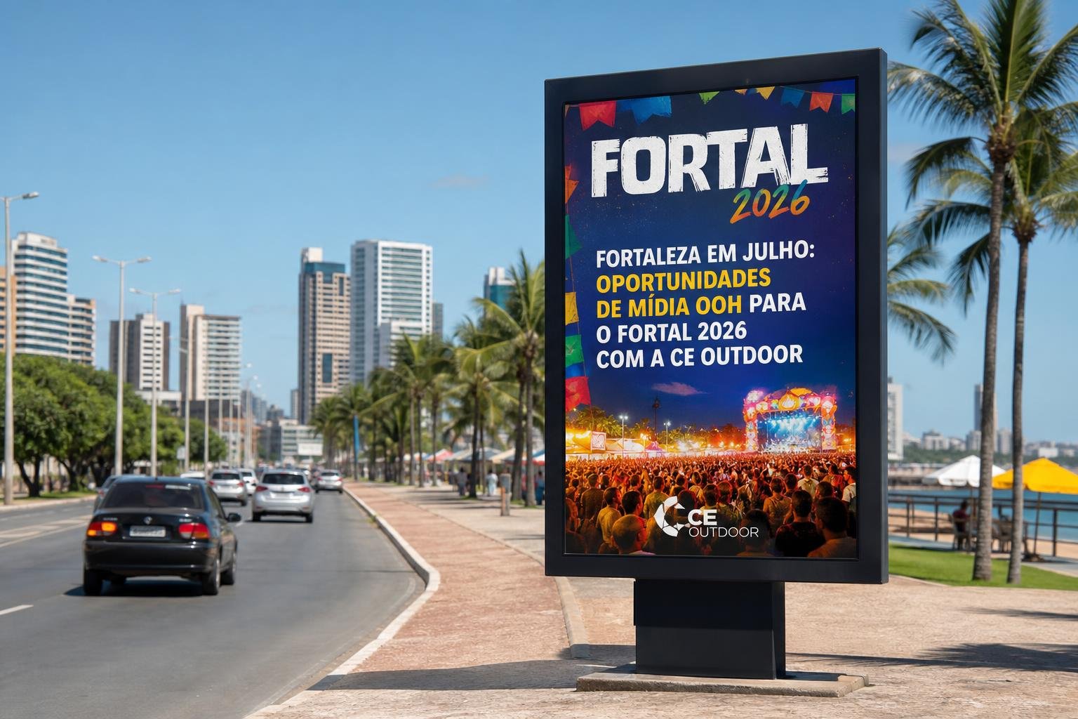 FORTALEZA EM JULHO: OPORTUNIDADES DE MÍDIA OOH PARA O FORTAL 2026 COM A CE OUTDOOR