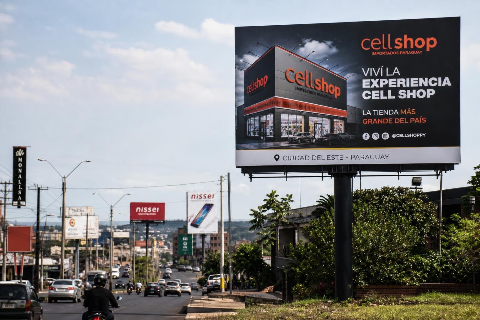 IMPULSA CAMPAÑAS DE ALTO IMPACTO EN CIUDAD DEL ESTE CON VALLAS FIJAS Y MUROS DE INTELI PY