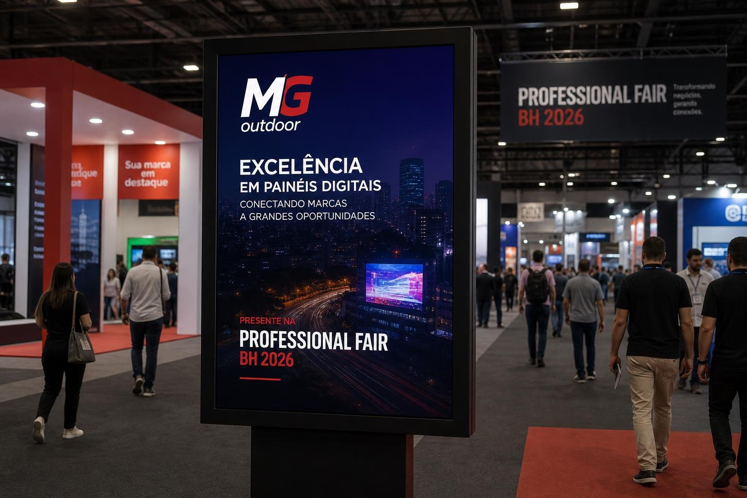 MG OUTDOOR E A EXCELÊNCIA EM PAINÉIS DIGITAIS NA PROFESSIONAL FAIR BH 2026