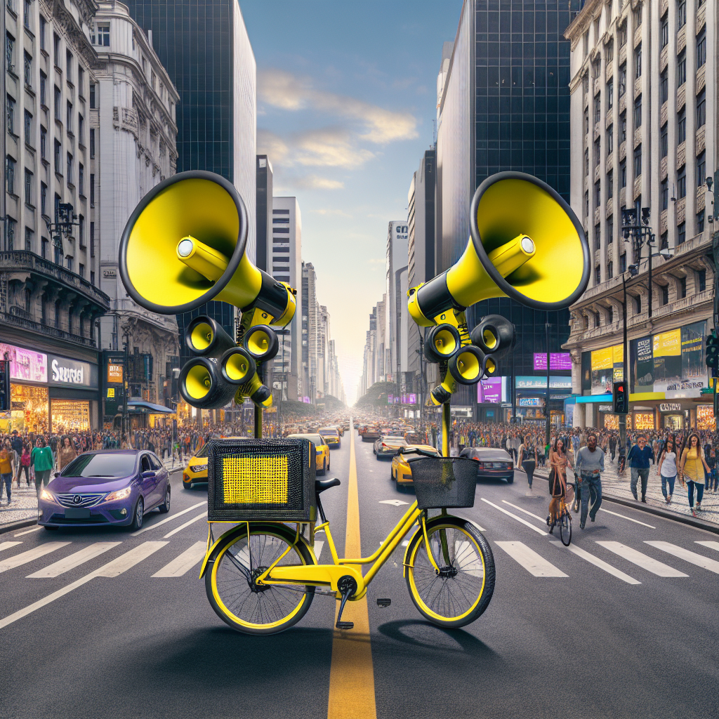 MOTO DE SOM PARA PROMOVER A CAMPANHA MAIO AMARELO EM AVENIDAS MOVIMENTADAS DE SÃO PAULO E RIO DE JANEIRO