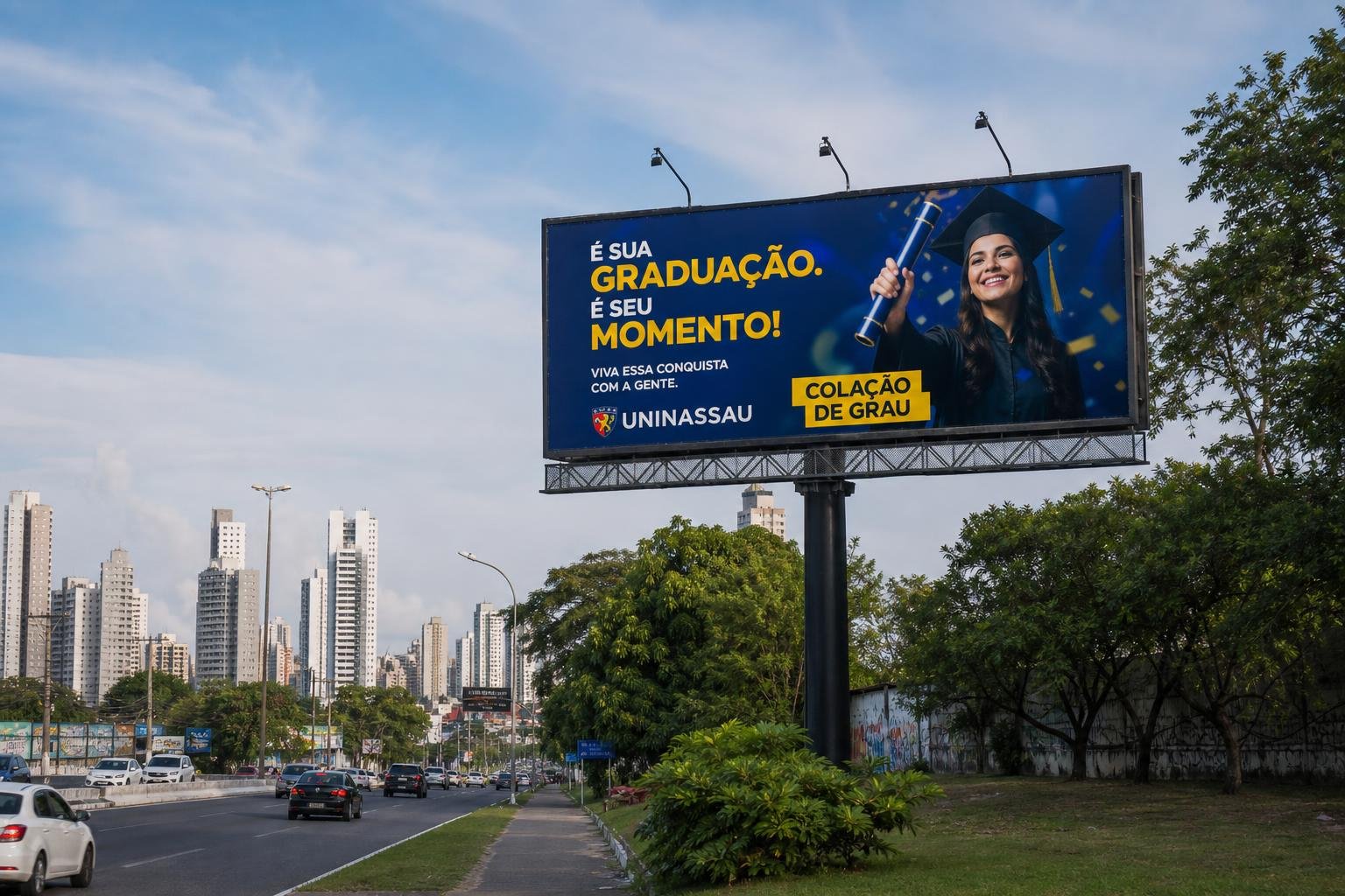 OPORTUNIDADES DE MÍDIA OOH EM RECIFE PARA A COLAÇÃO DE GRAU UNINASSAU
