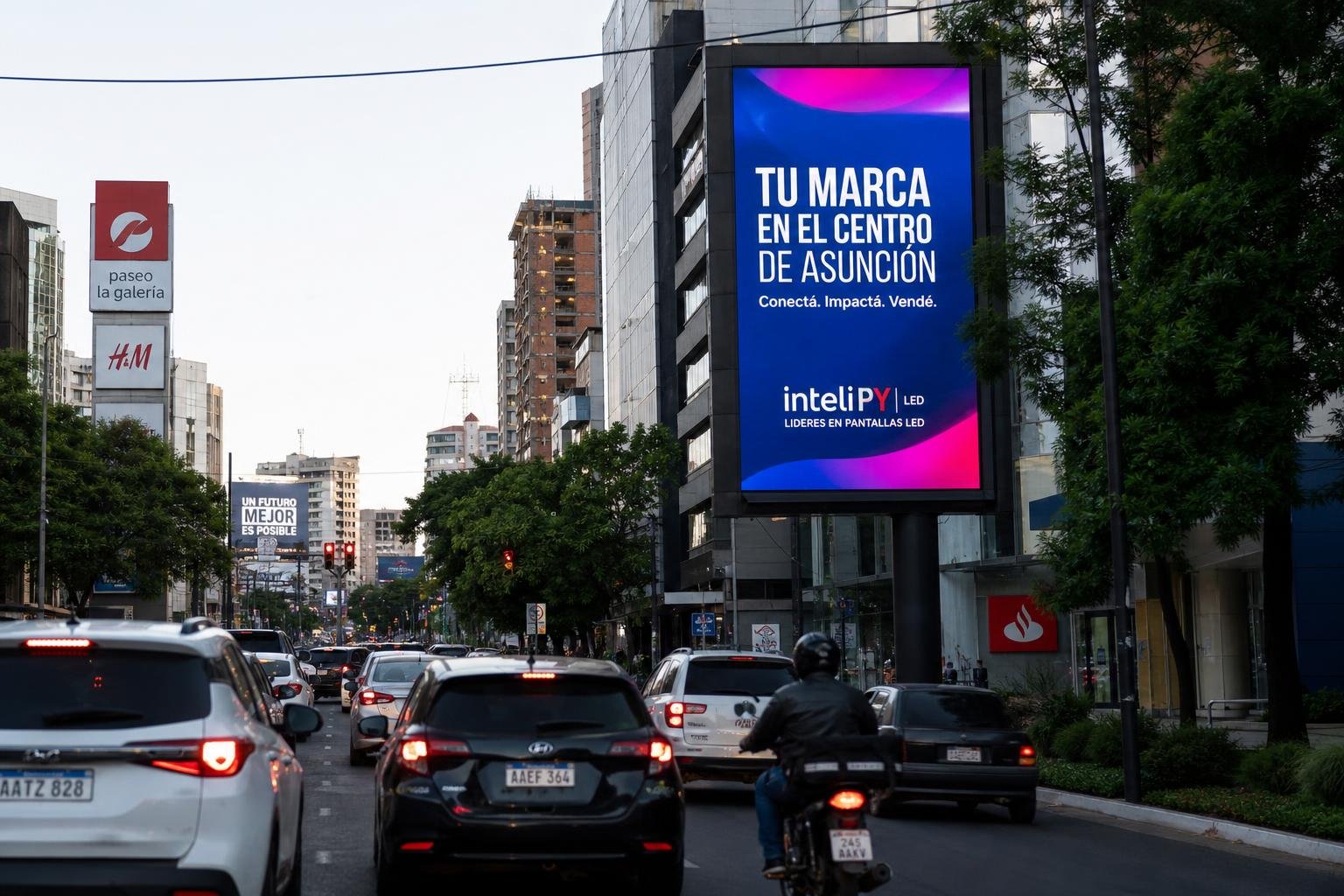 POTENCIA TU MARCA EN ASUNCIÓN CON PANTALLAS LED DE INTELI PY DURANTE EL FLUJO URBANO DE JUNIO