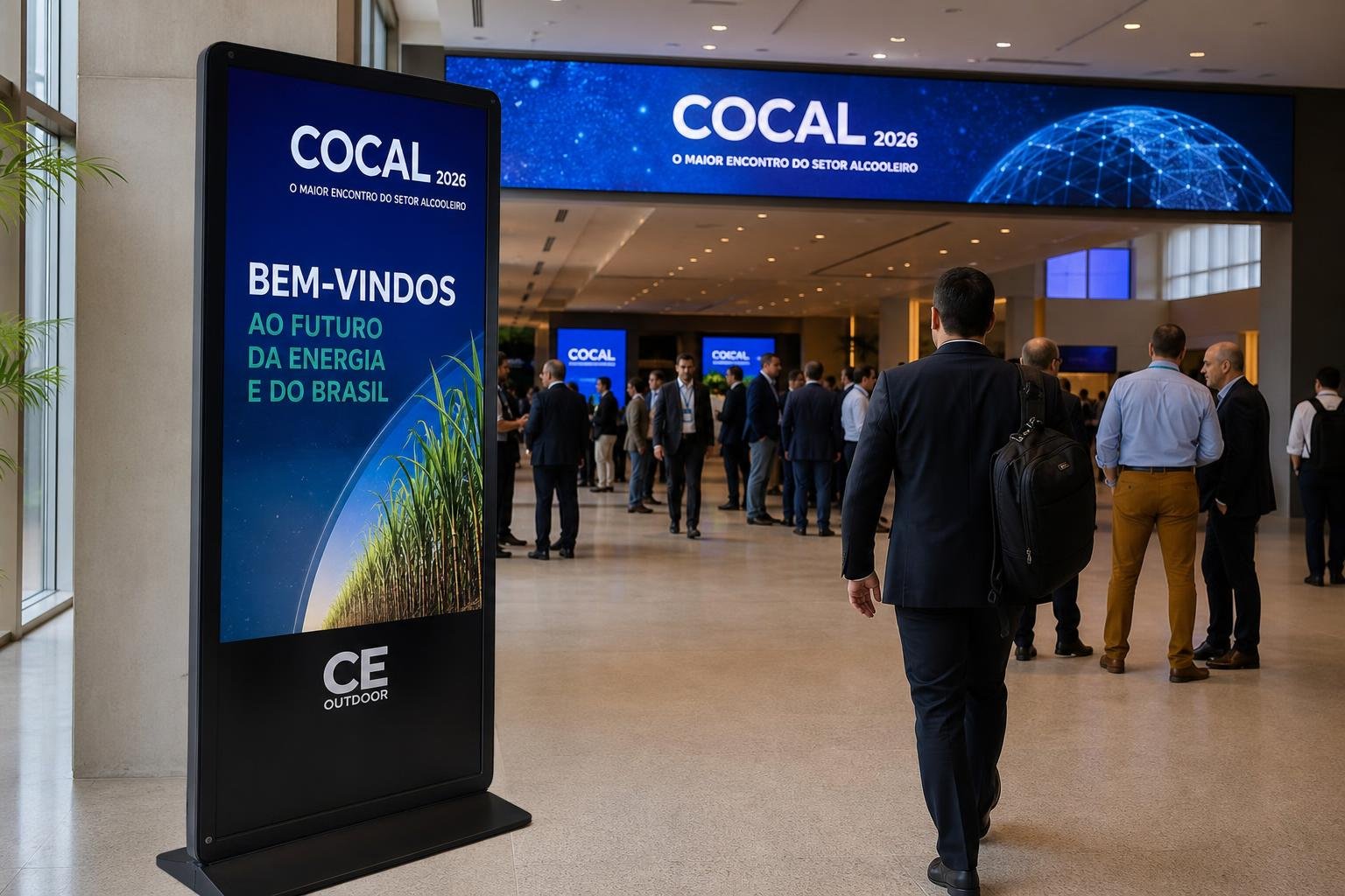 USO DE TOTENS DIGITAIS E PAINÉIS DE LED EM EVENTOS CORPORATIVOS: A EXPERIÊNCIA DA CE OUTDOOR NO COCAL 2026